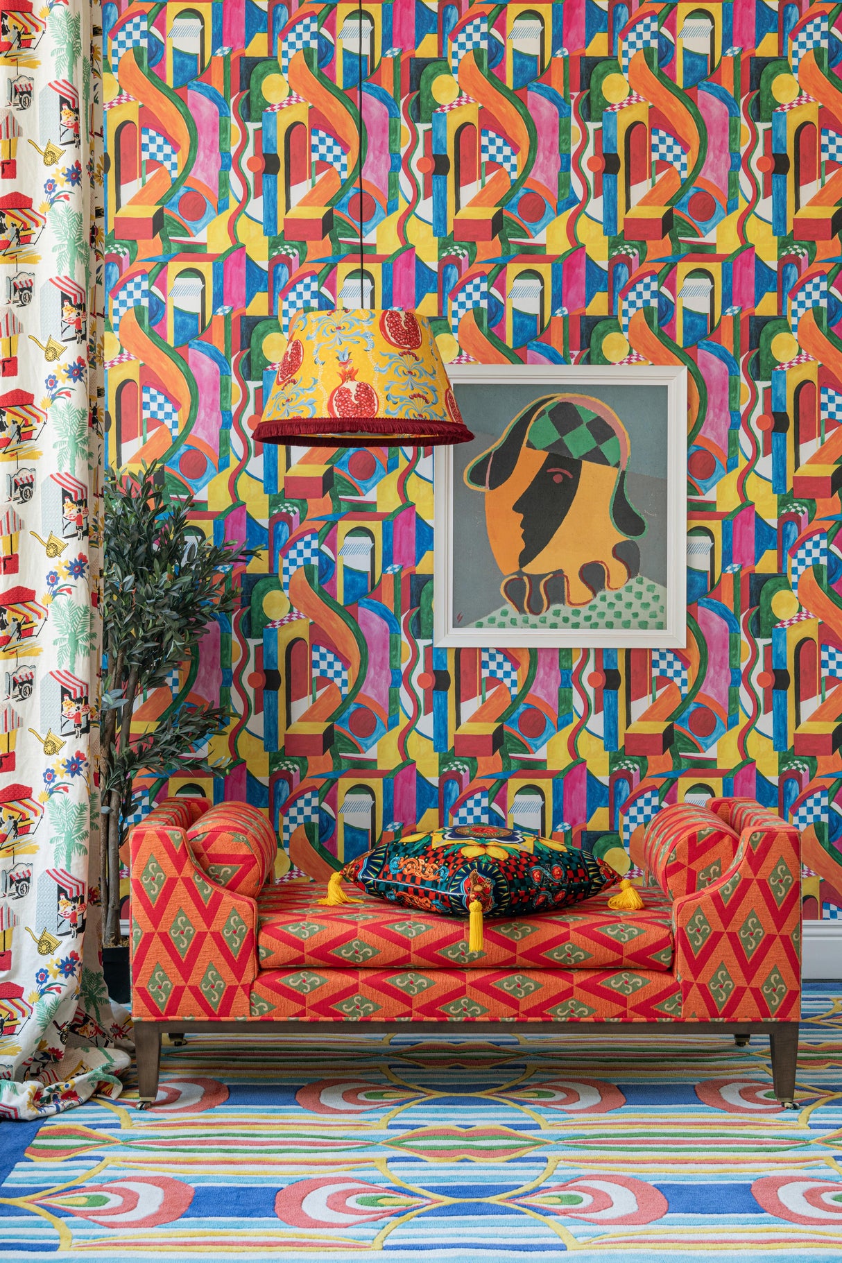 MindTheGap CHALFONTE BENCH - CALAMOSCHE Woven Fabric W61 D25 H26 in Furniture