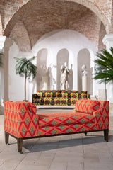 MindTheGap CHALFONTE BENCH - CALAMOSCHE Woven Fabric W61 D25 H26 in Furniture