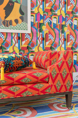 MindTheGap CHALFONTE BENCH - CALAMOSCHE Woven Fabric W61 D25 H26 in Furniture