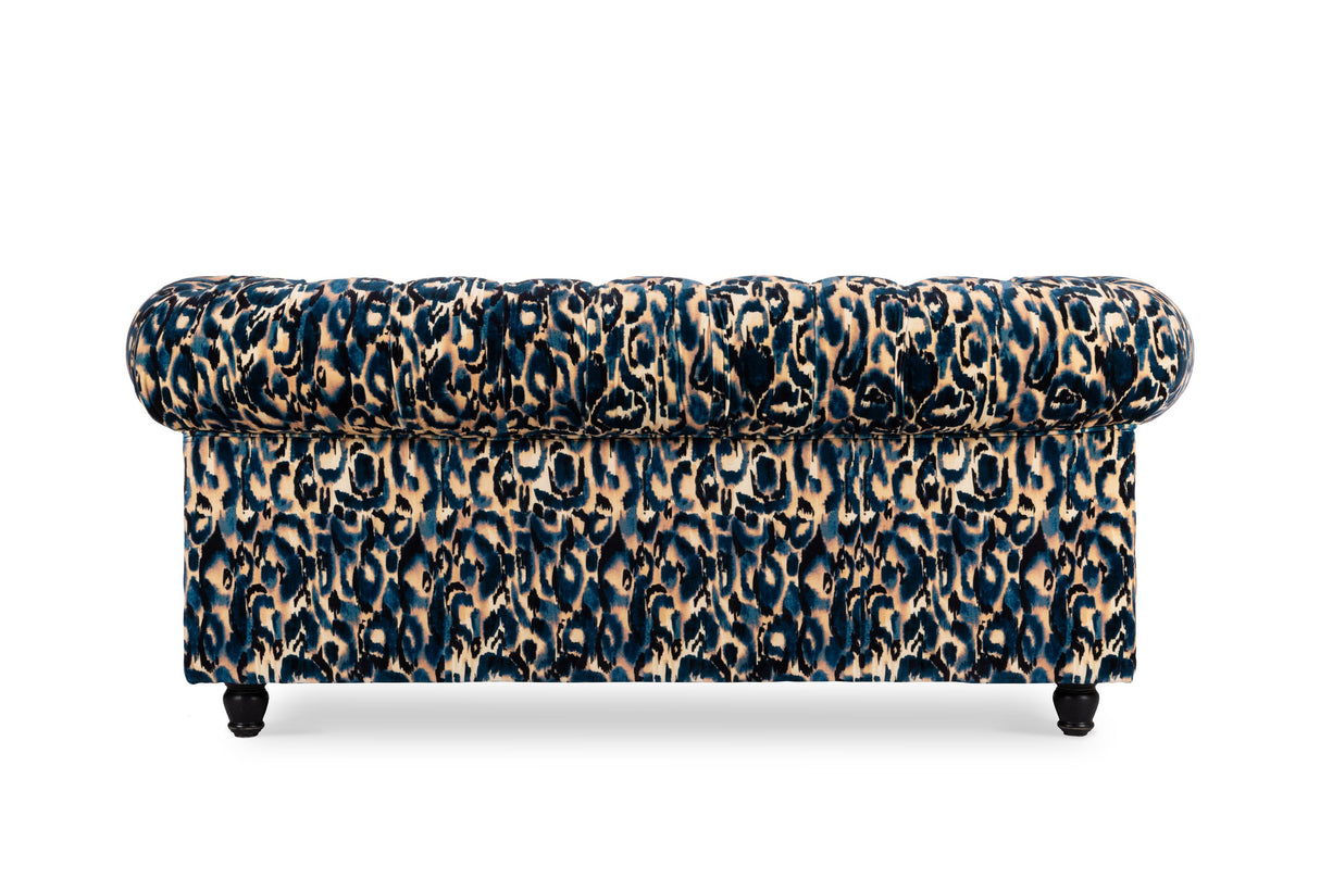 MindTheGap IVESTER SOFA - BLU SELVAGGIO Velvet W84 D39 H37 in Furniture