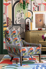 MindTheGap JENSEN CHAIR - DOLCERIA Woven Fabric W29 D36 H36 in Furniture