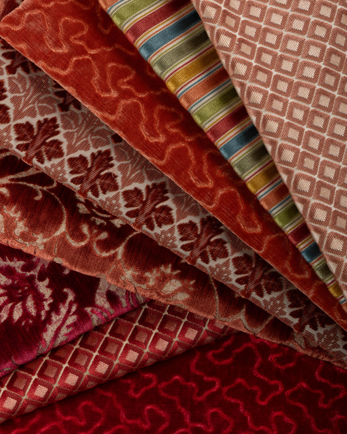 Lee Jofa FIORE VELVET CORAL Upholstery Fabric