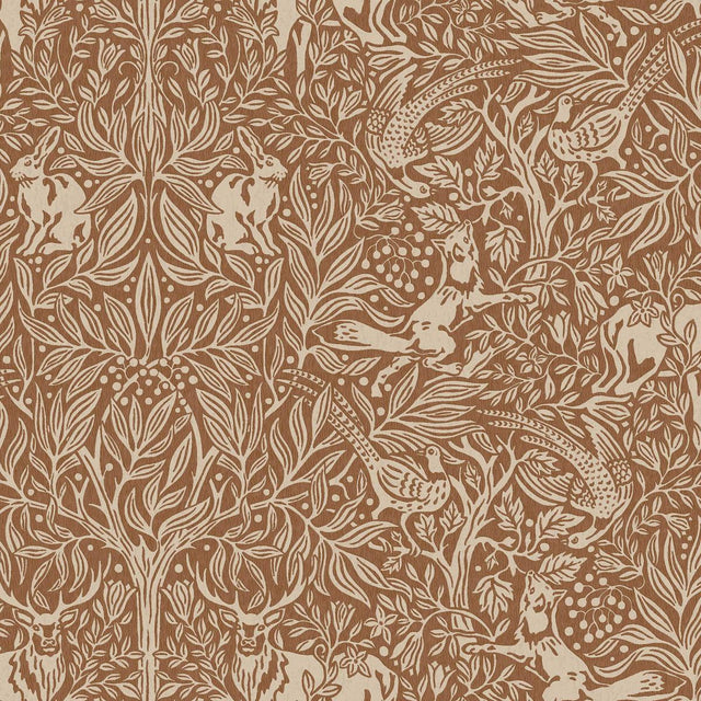 Borastapeter Under The Elder Tree Rust Wallpaper