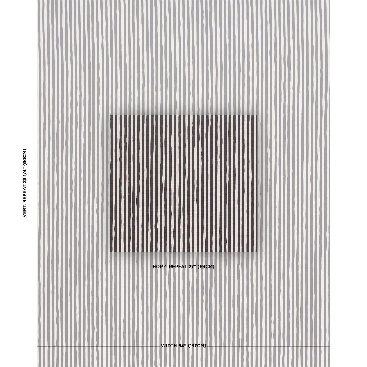 Schumacher Chaney Stripe Carbon Fabric