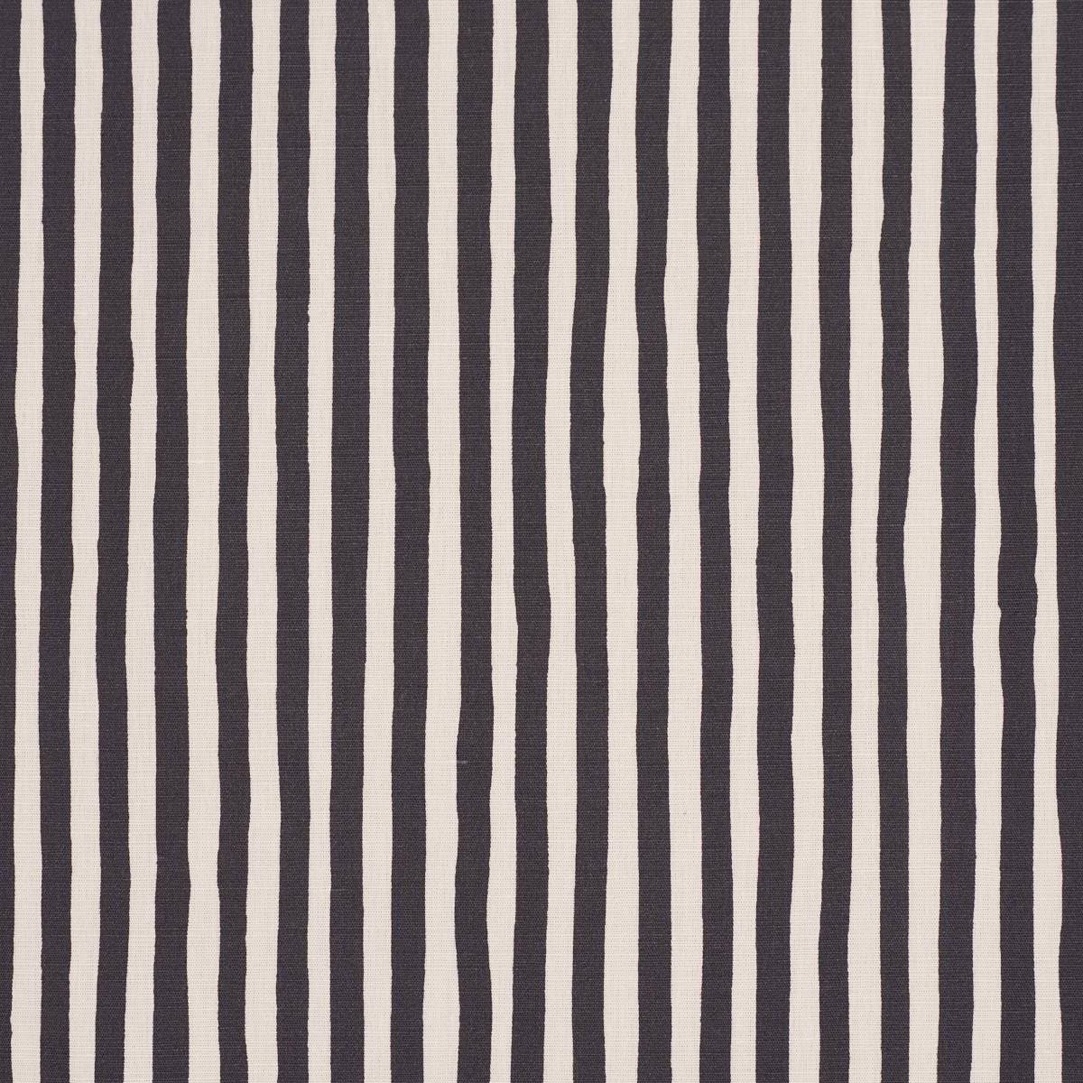 Schumacher Chaney Stripe Carbon Fabric