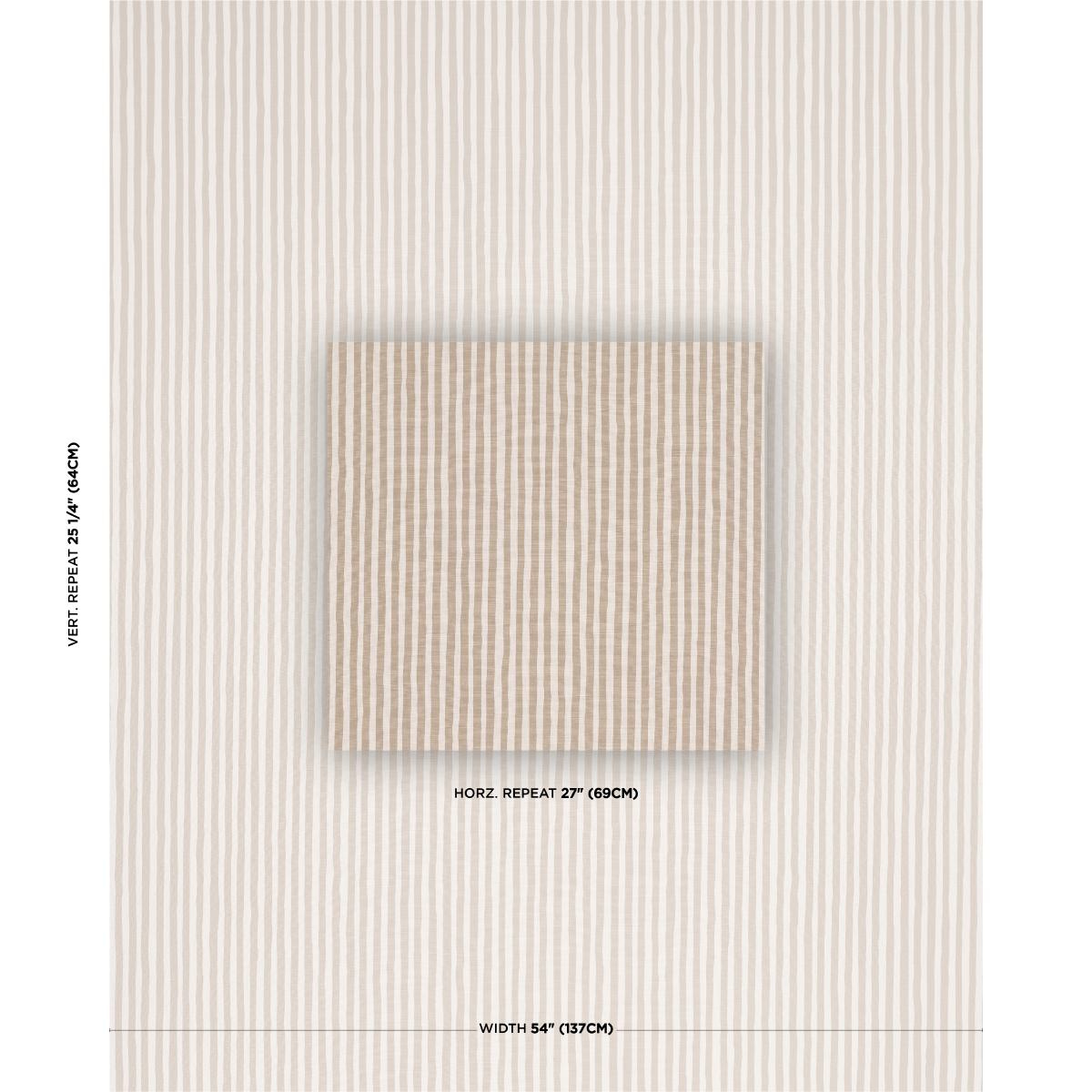 Schumacher Chaney Stripe Sand Fabric