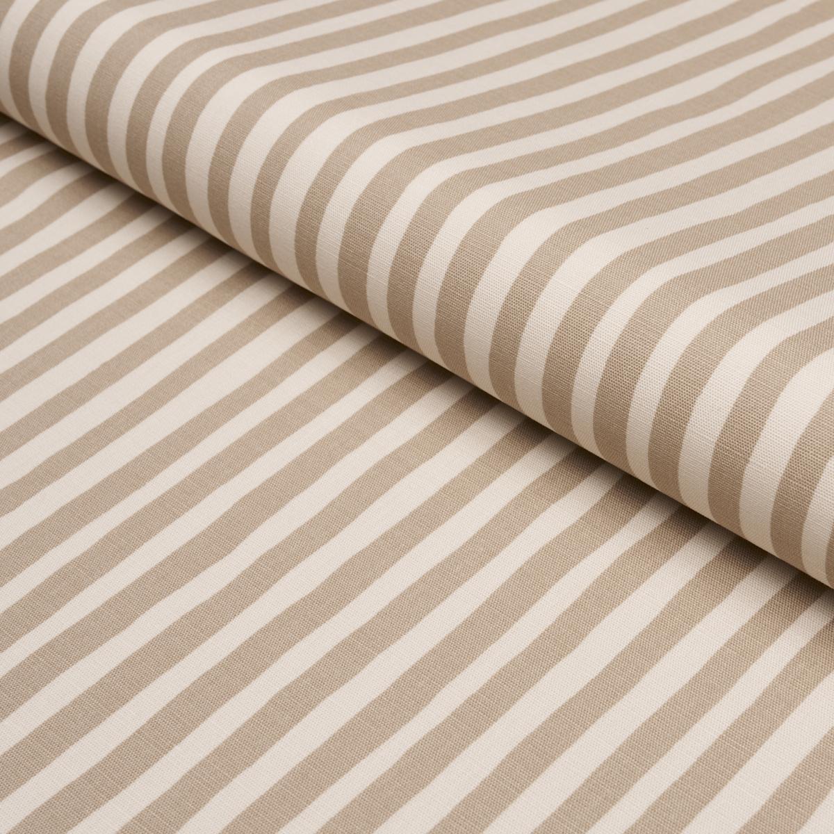 Schumacher Chaney Stripe Sand Fabric