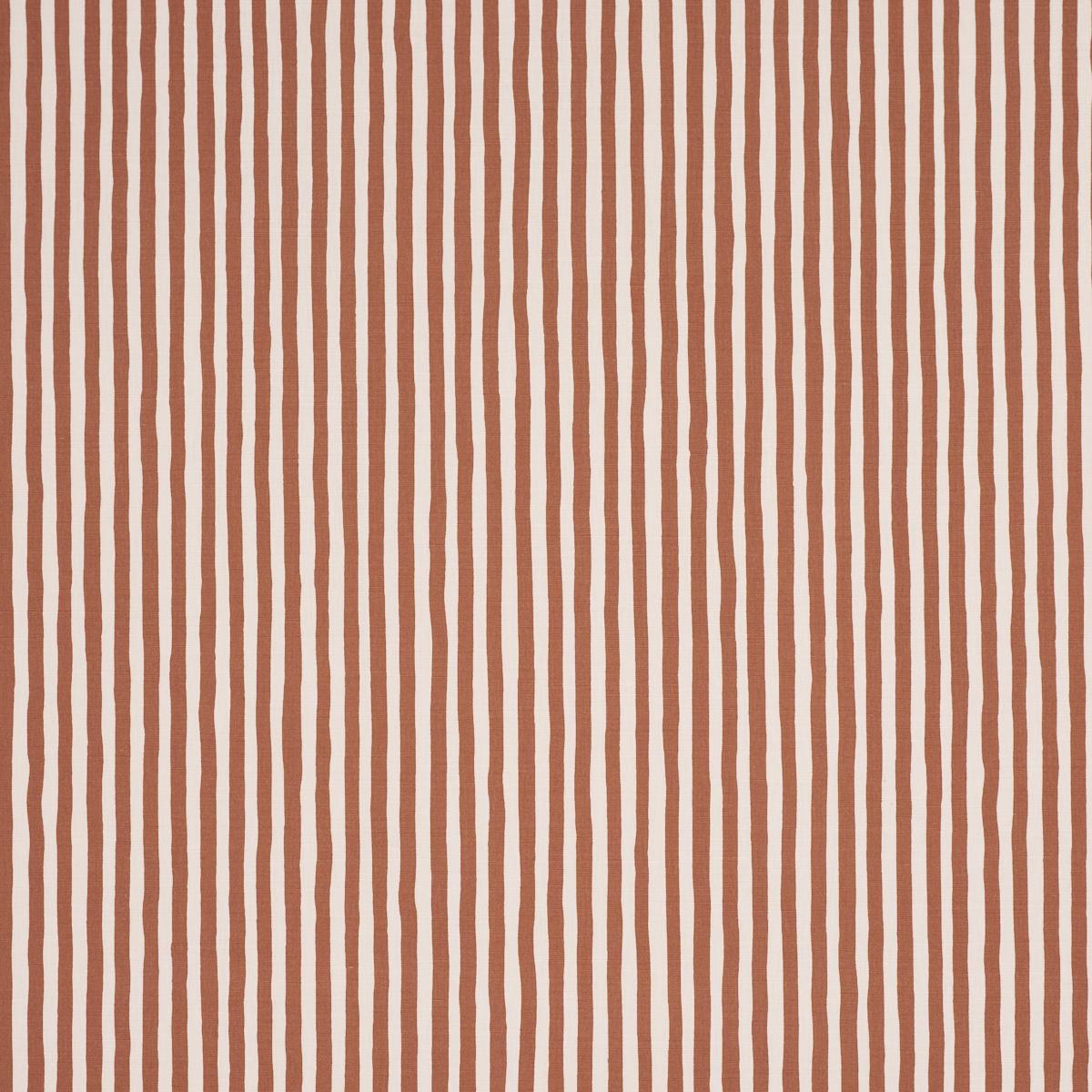 Schumacher Chaney Stripe Terracotta Fabric