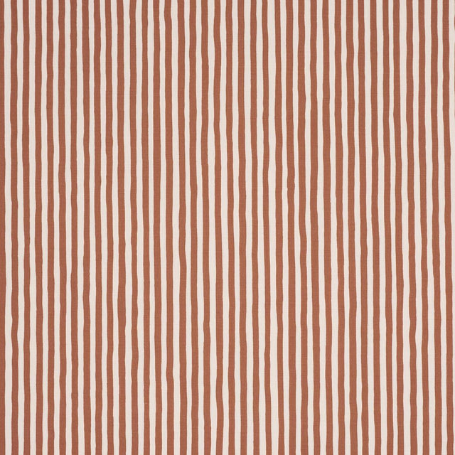 Schumacher Chaney Stripe Terracotta Fabric