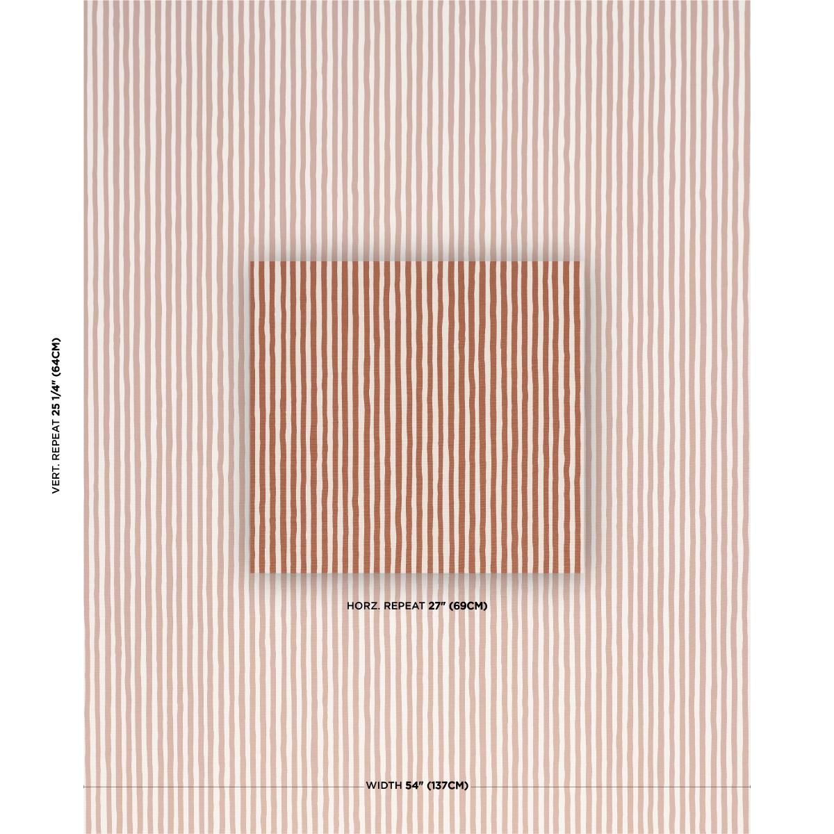 Schumacher Chaney Stripe Terracotta Fabric