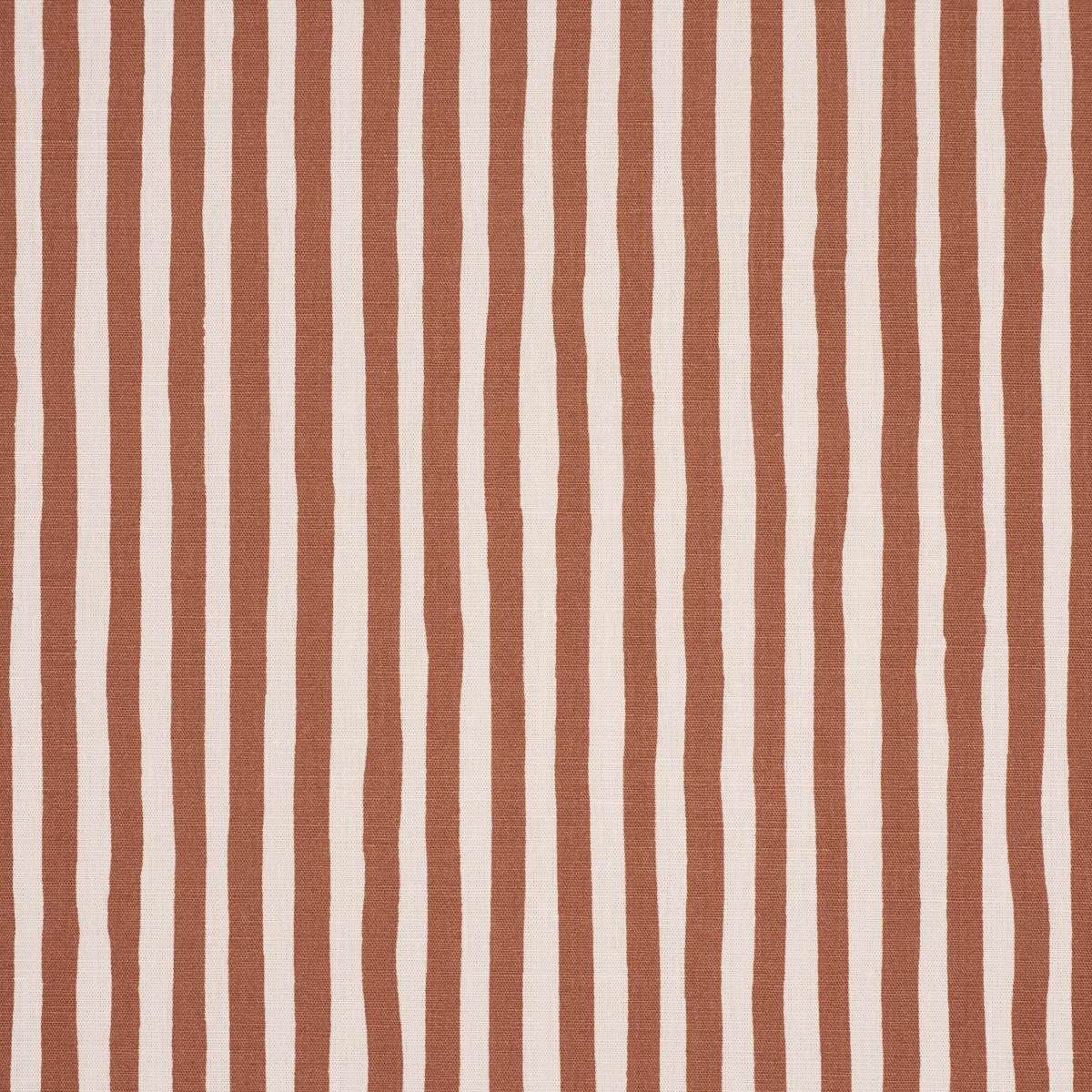 Schumacher Chaney Stripe Terracotta Fabric