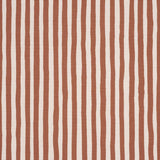 Schumacher Chaney Stripe Terracotta Fabric