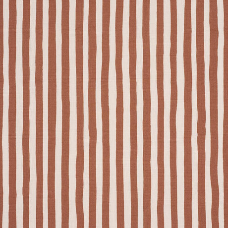 Schumacher Chaney Stripe Terracotta Fabric