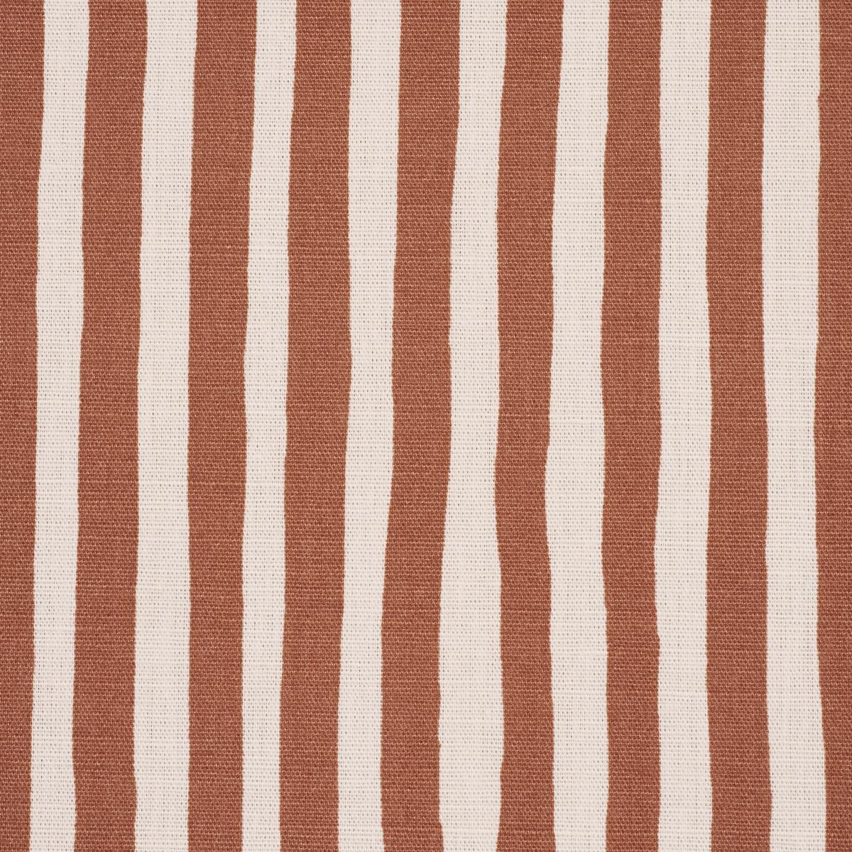 Schumacher Chaney Stripe Terracotta Fabric
