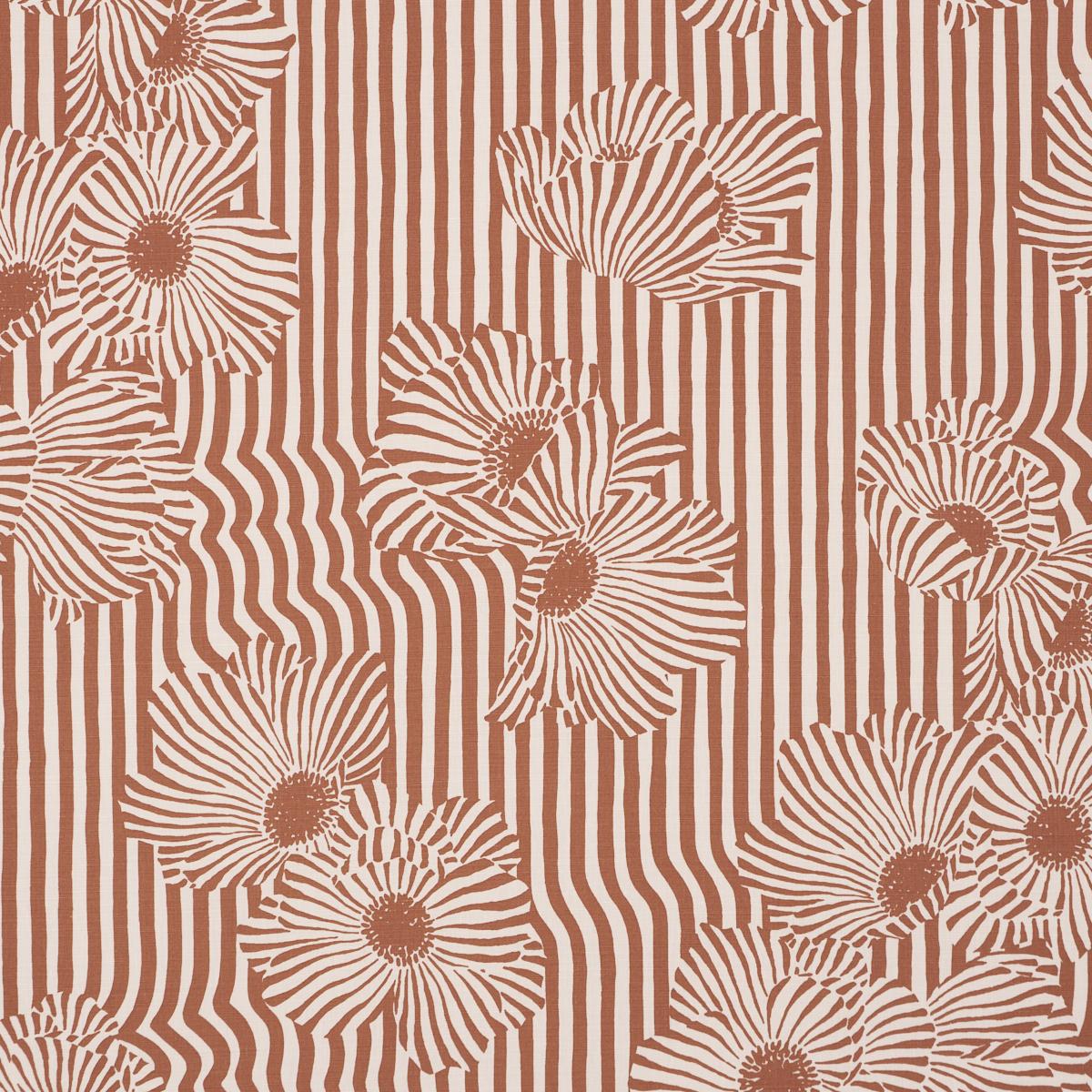 Schumacher Chaney Floral Terracotta Fabric
