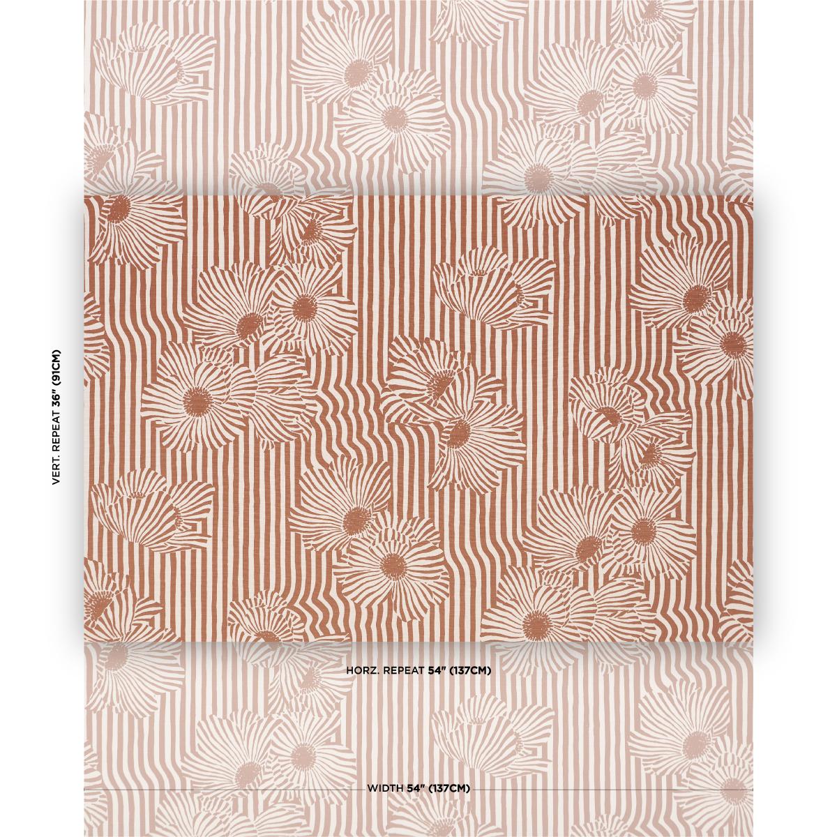 Schumacher Chaney Floral Terracotta Fabric