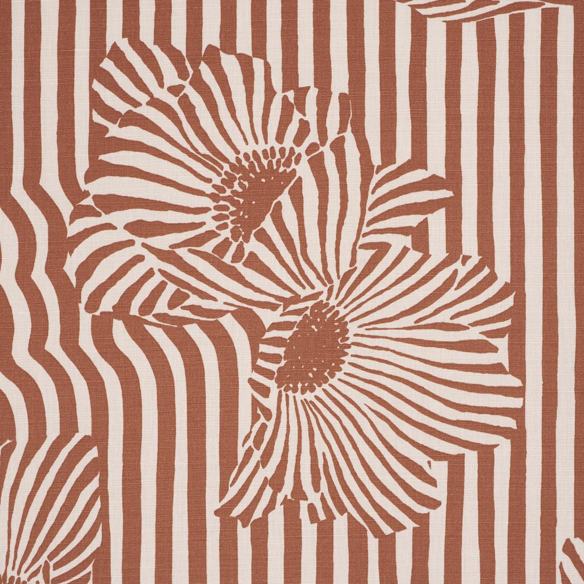 Schumacher Chaney Floral Terracotta Fabric