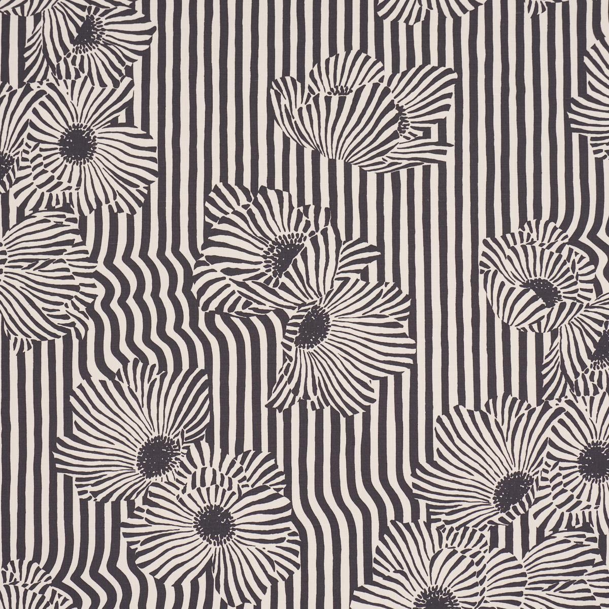 Schumacher Chaney Floral Carbon Fabric