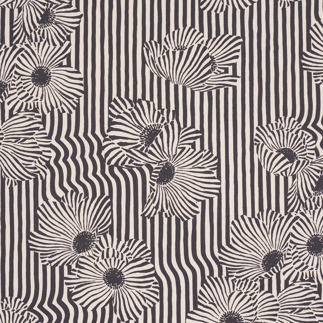 Schumacher Chaney Floral Carbon Fabric