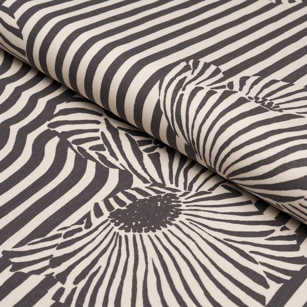 Schumacher Chaney Floral Carbon Fabric