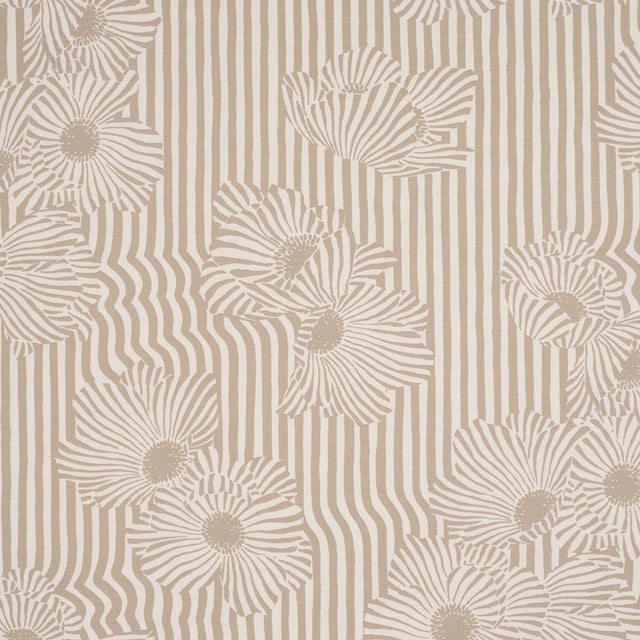 Schumacher Chaney Floral Sand Fabric