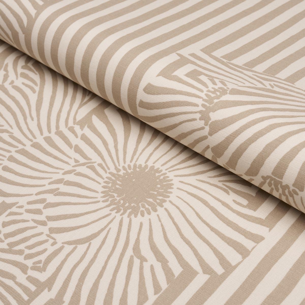 Schumacher Chaney Floral Sand Fabric