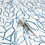 Schumacher Solandra Vine Navy Wallpaper