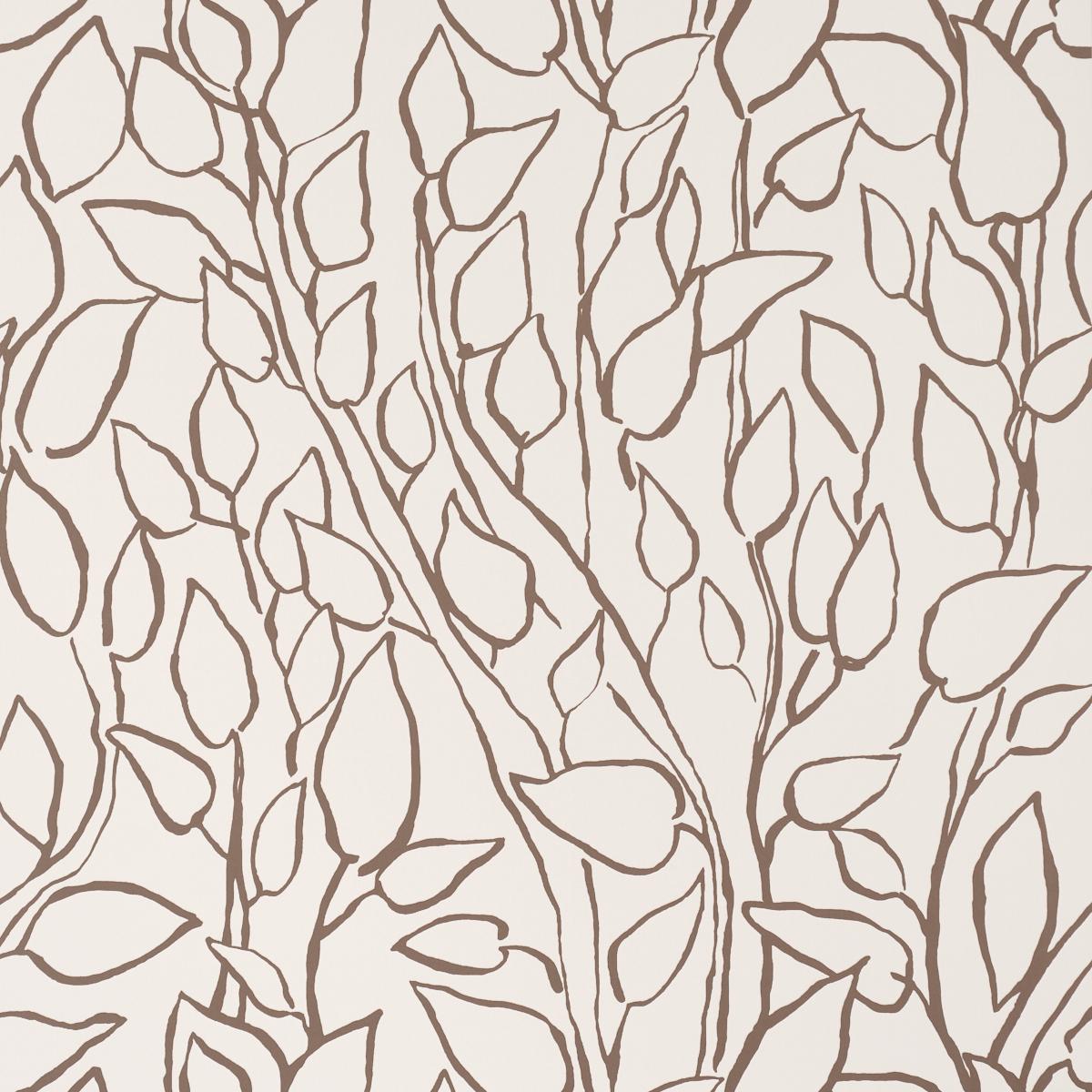 Schumacher Solandra Vine Brown Wallpaper
