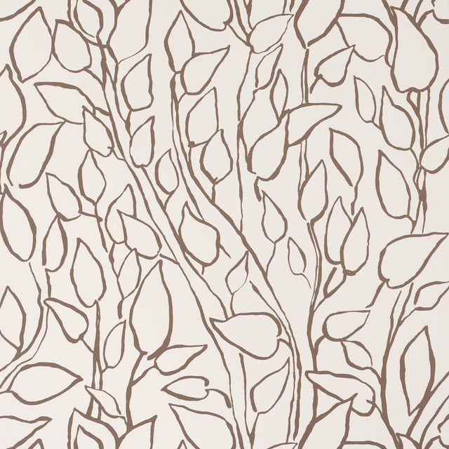 Schumacher Solandra Vine Brown Wallpaper