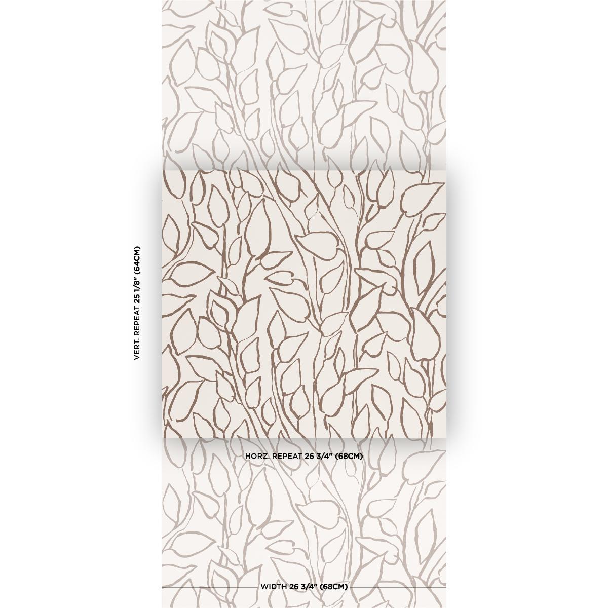 Schumacher Solandra Vine Brown Wallpaper