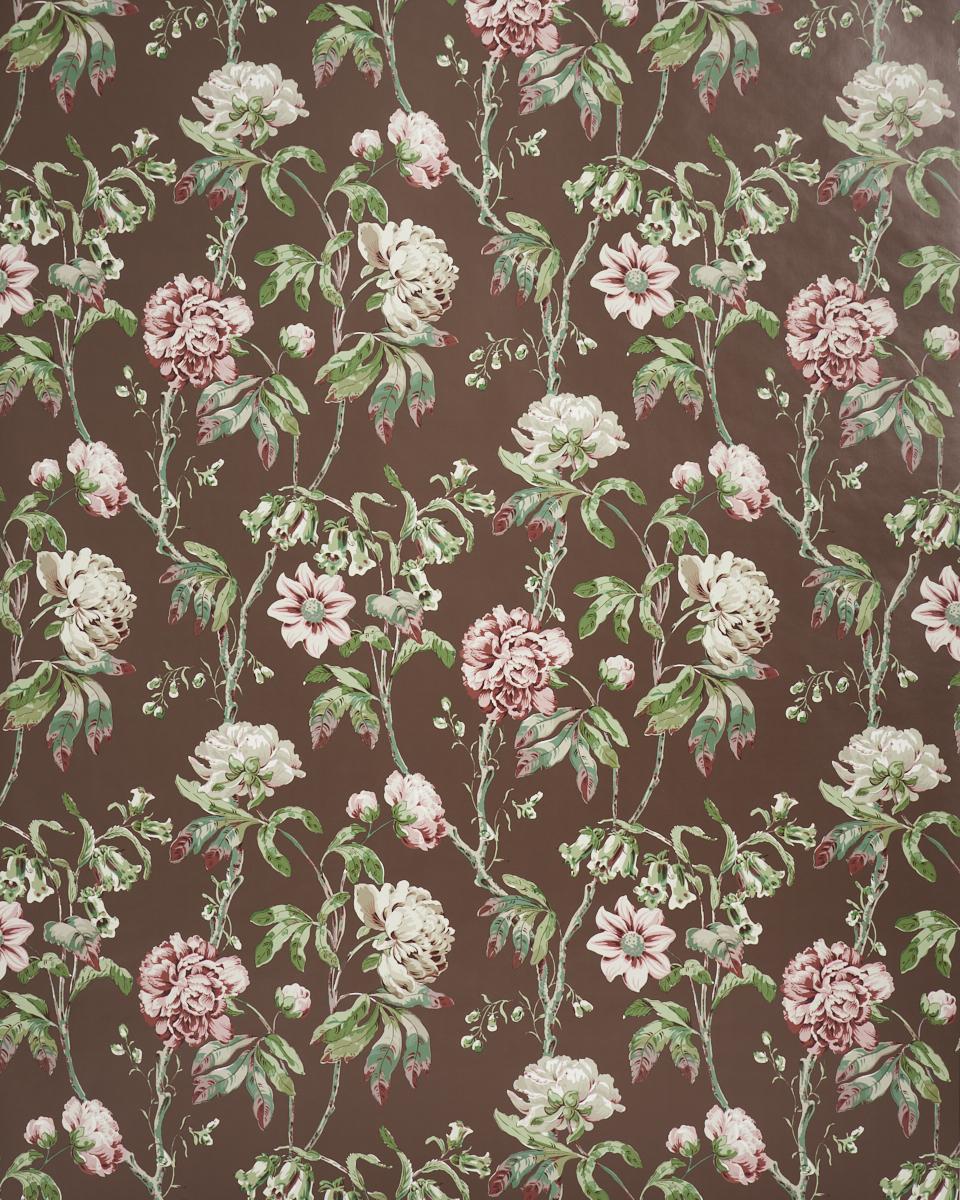 Schumacher Daydream Chocolate Wallpaper