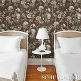 Schumacher Daydream Chocolate Wallpaper