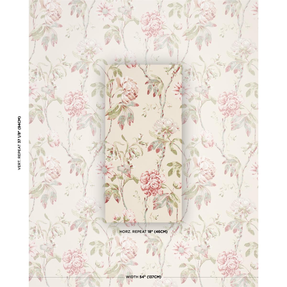 Schumacher Daydream Pink Wallpaper