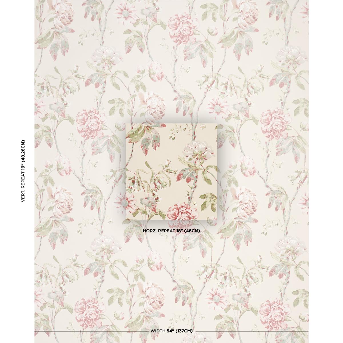 Schumacher Daydream Pink Wallpaper