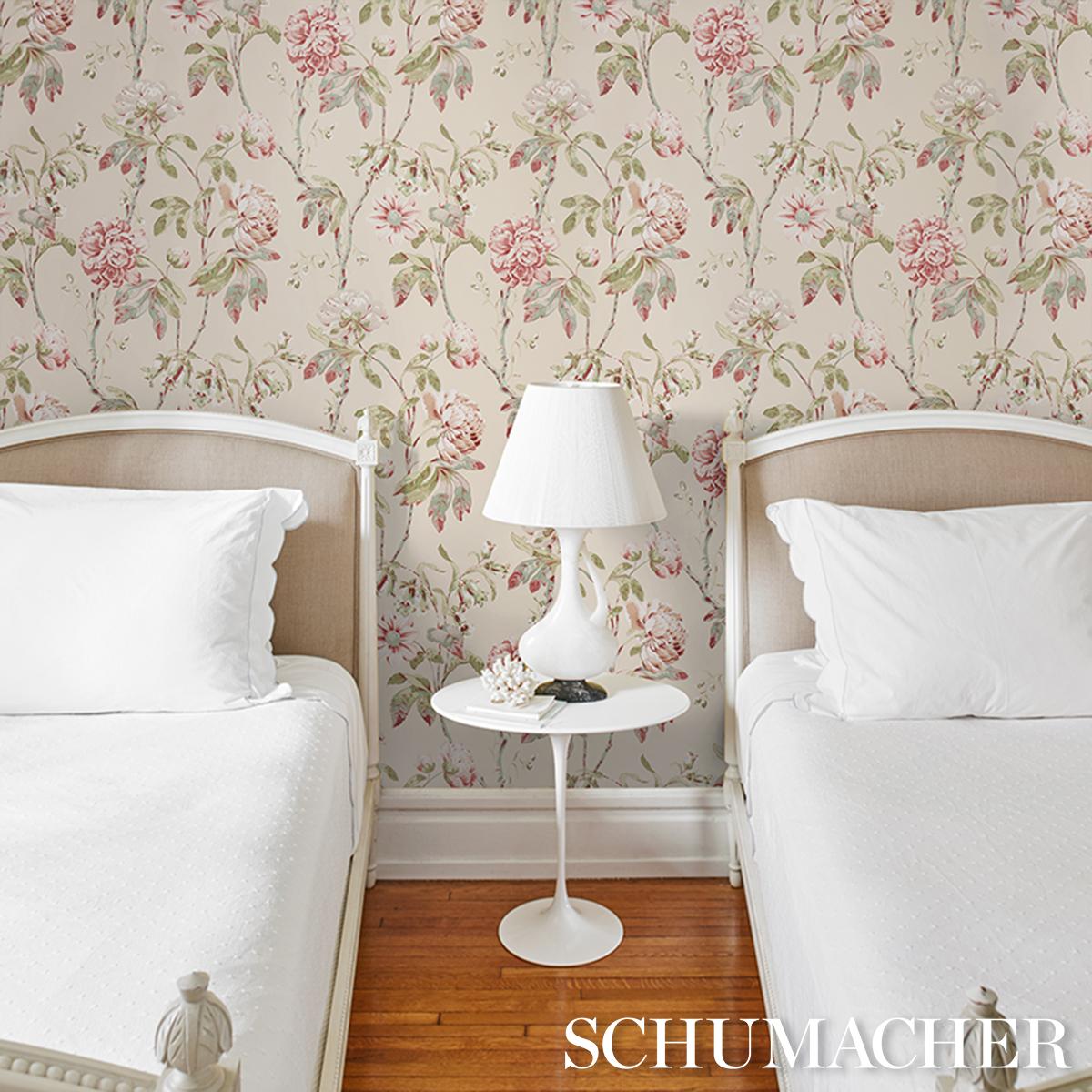 Schumacher Daydream Pink Wallpaper