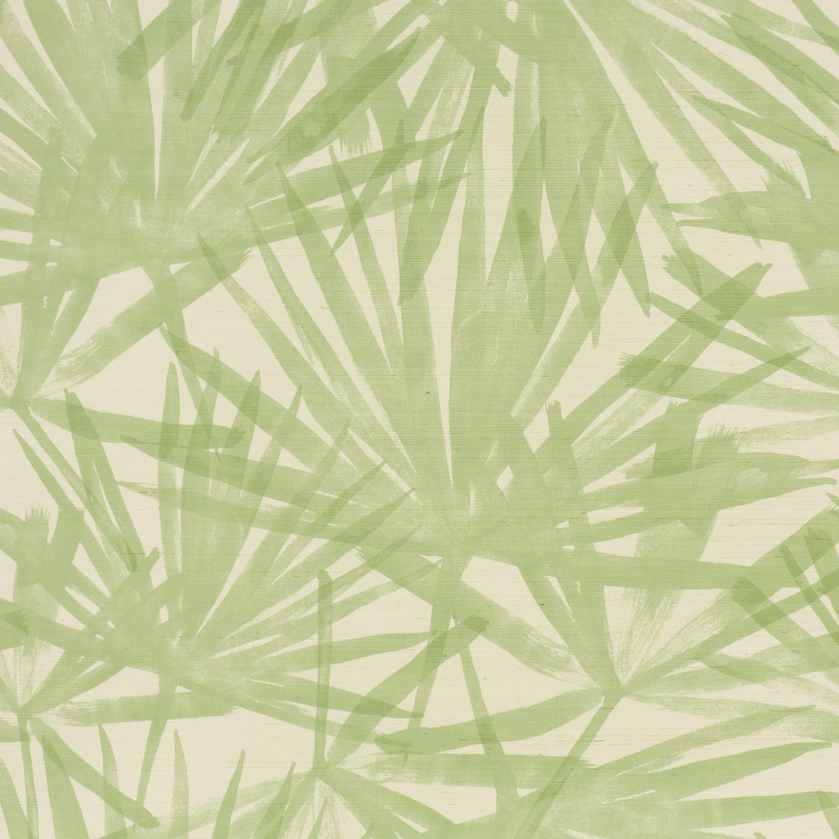 Schumacher Sunlit Palm Sisal Pistachio Wallpaper