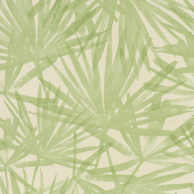 Schumacher Sunlit Palm Sisal Pistachio Wallpaper
