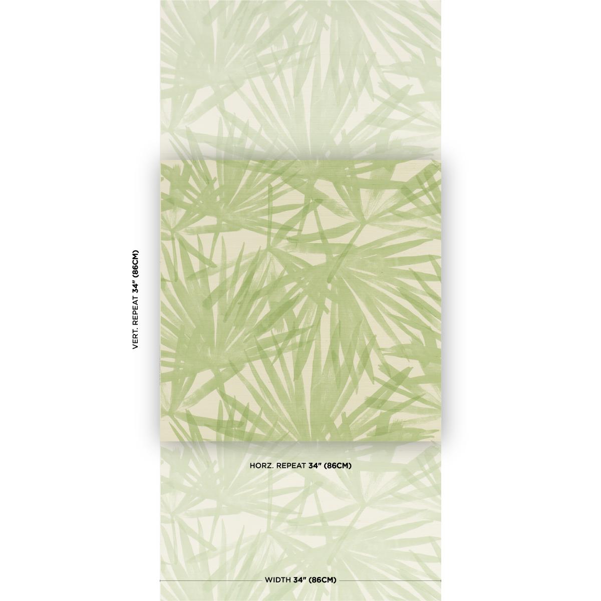 Schumacher Sunlit Palm Sisal Pistachio Wallpaper