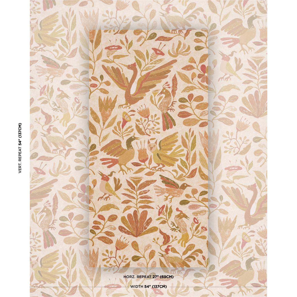Schumacher Canopy Spice Wallpaper
