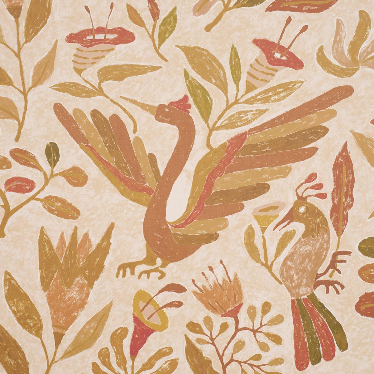 Schumacher Canopy Spice Wallpaper