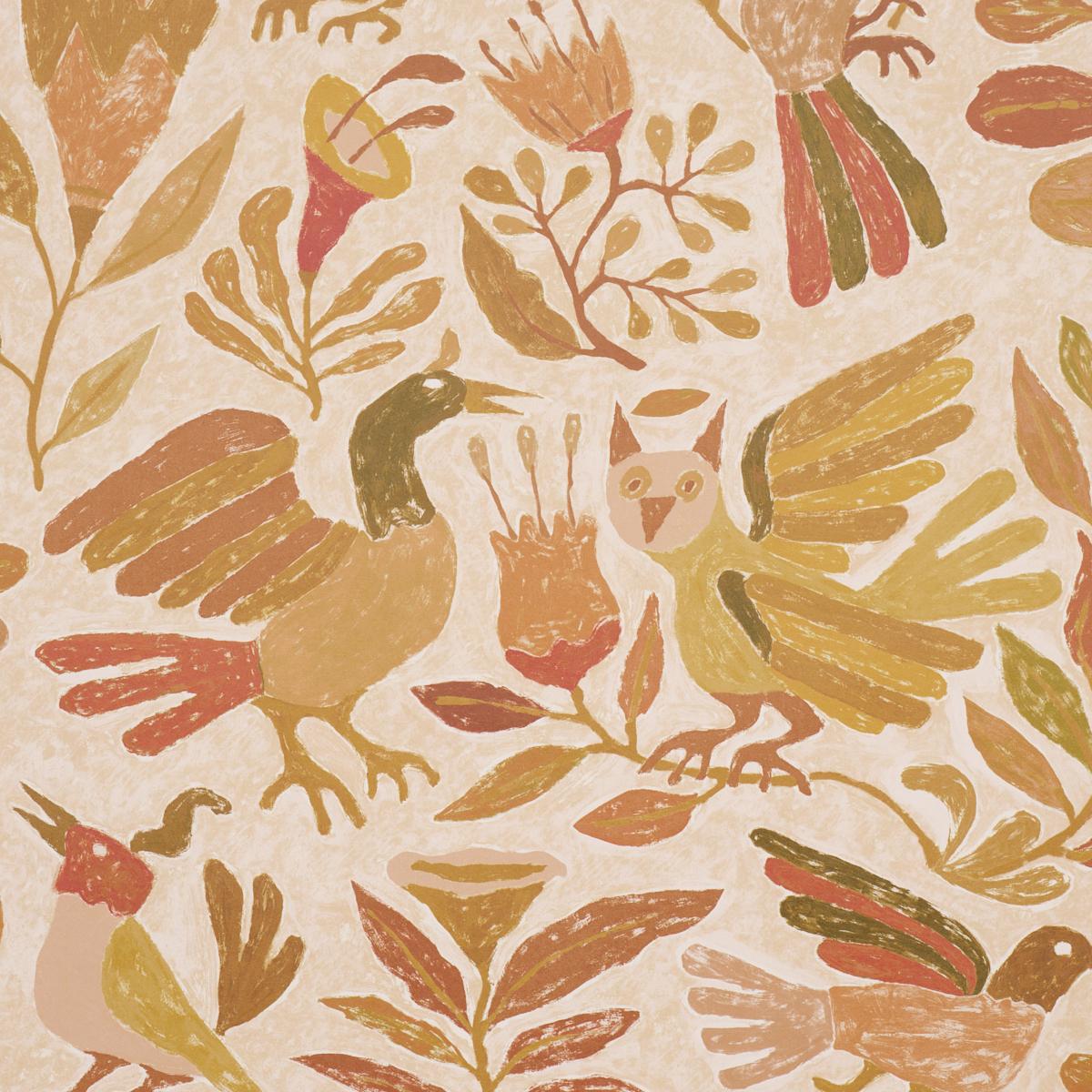 Schumacher Canopy Spice Wallpaper
