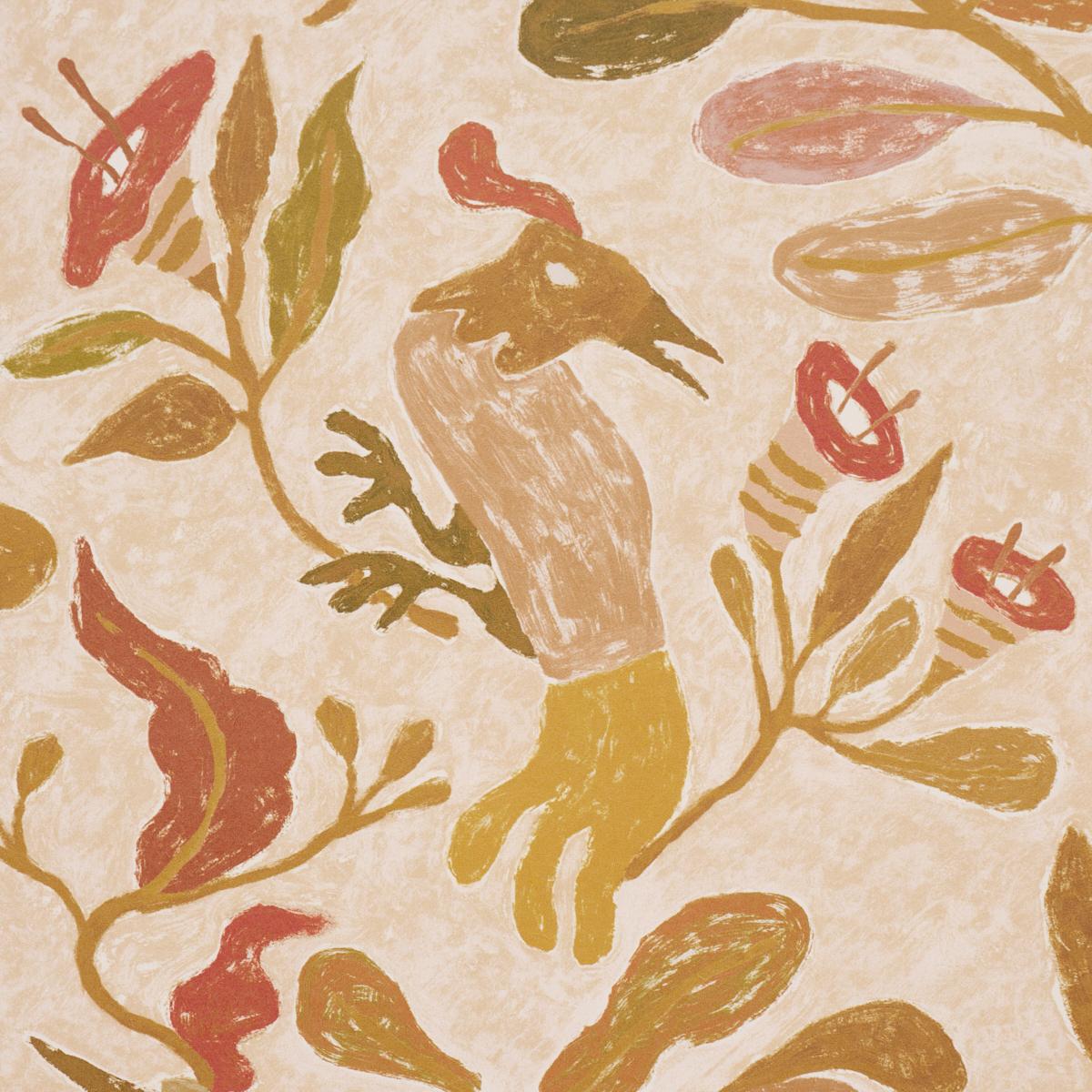 Schumacher Canopy Spice Wallpaper