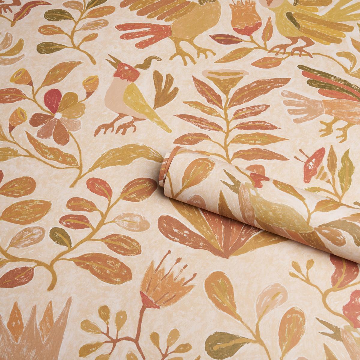 Schumacher Canopy Spice Wallpaper