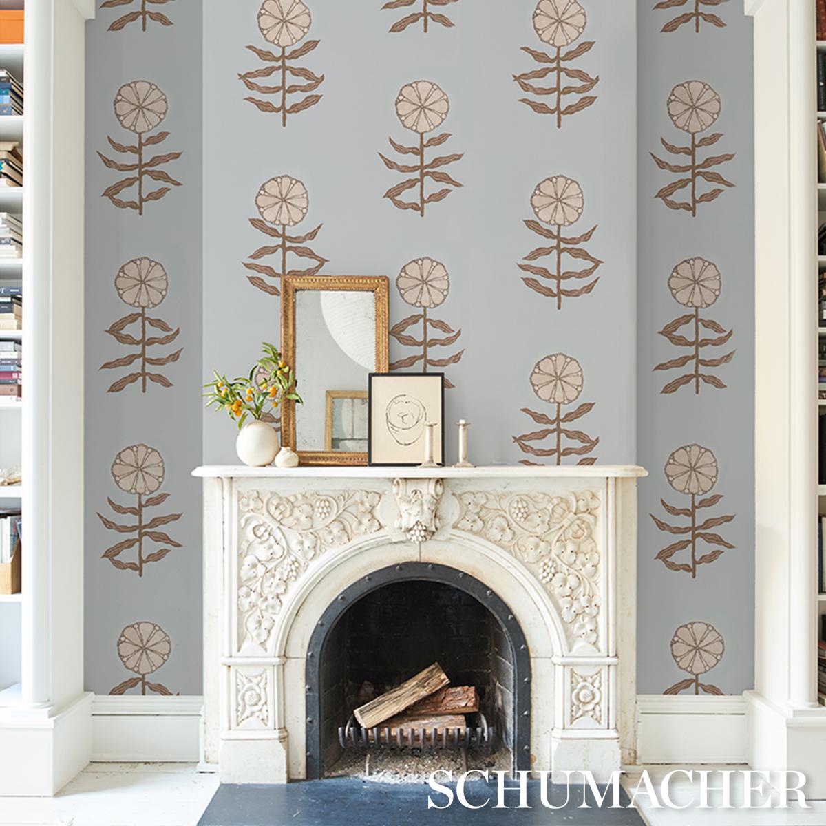 Schumacher Pretty Petals Sky Wallpaper