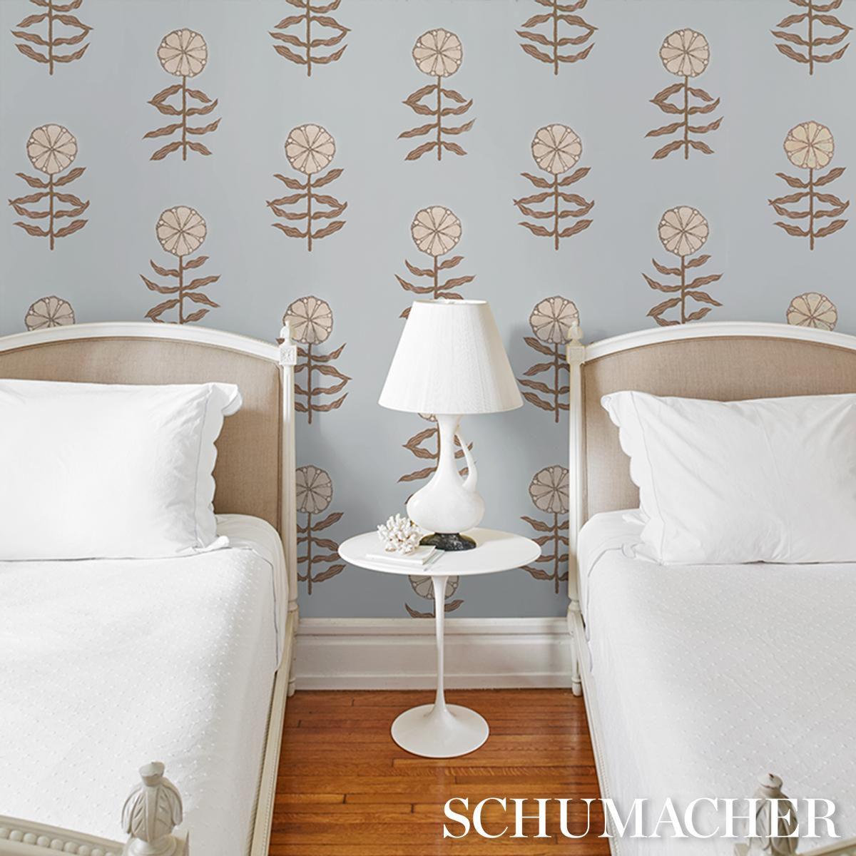 Schumacher Pretty Petals Sky Wallpaper