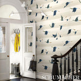 Schumacher Flying West Blue Wallpaper