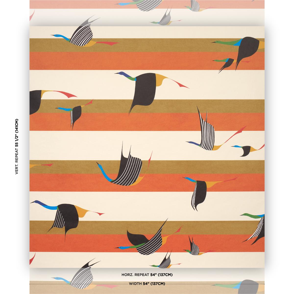 Schumacher Flying West Orange Wallpaper