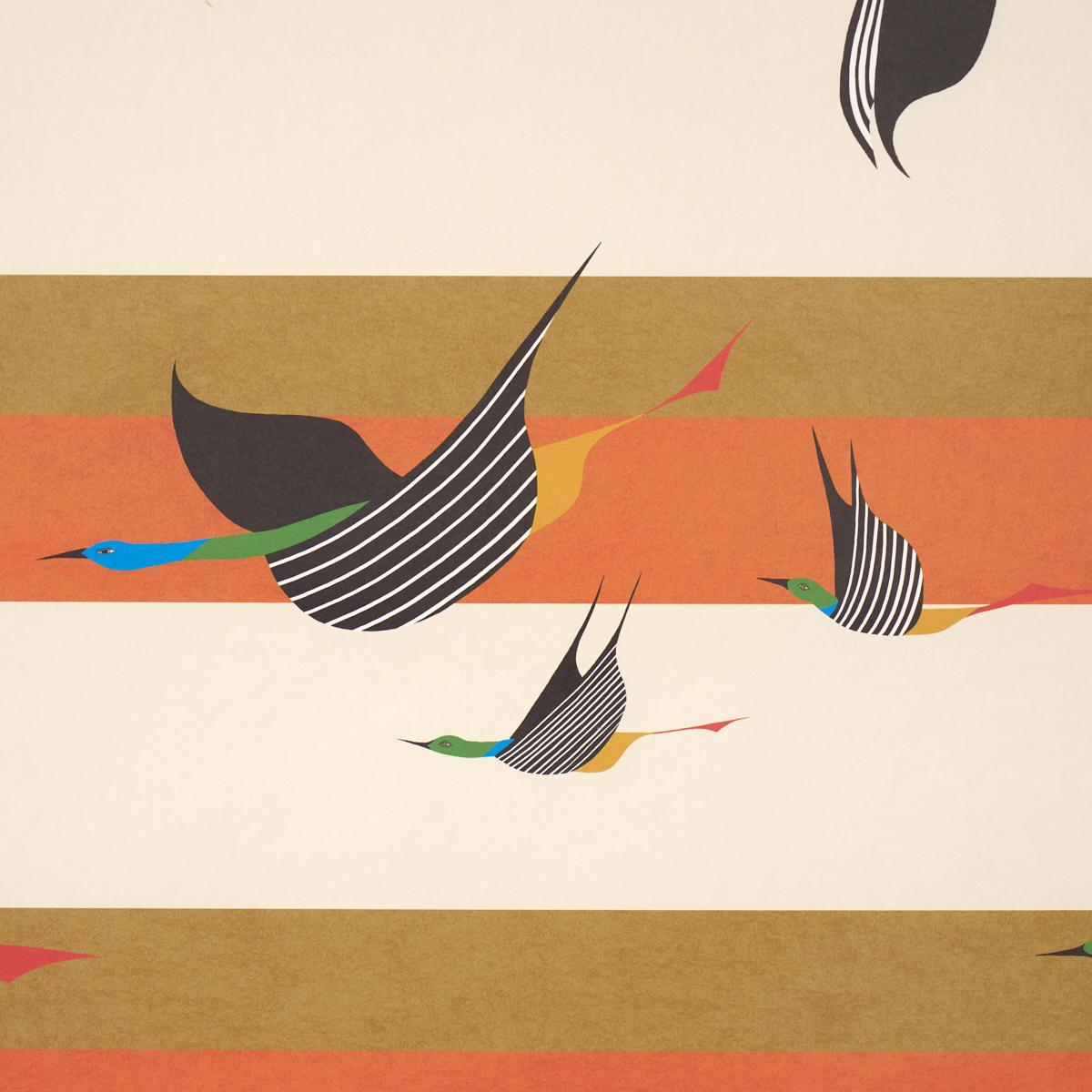 Schumacher Flying West Orange Wallpaper