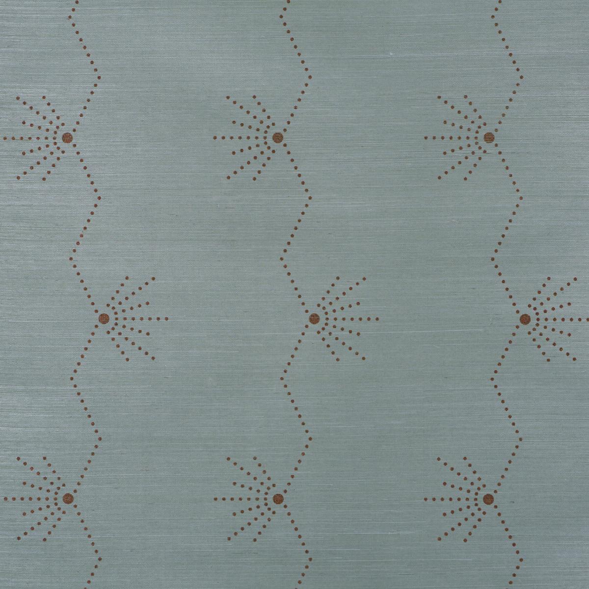 Schumacher Royre Stripe Sisal Seaglass Wallpaper