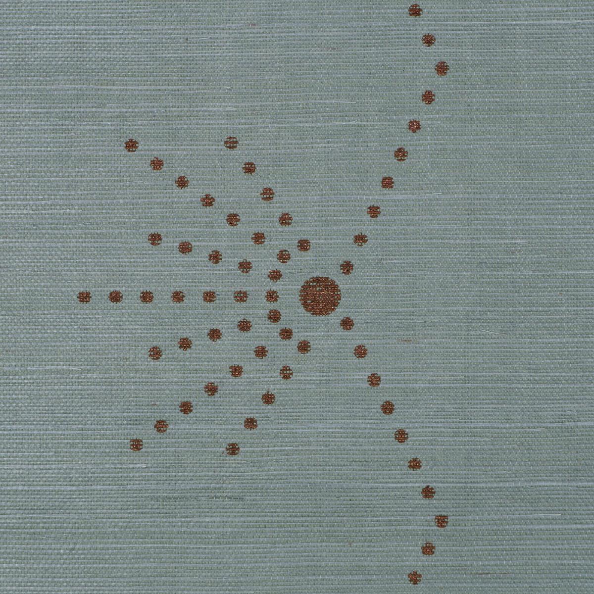 Schumacher Royère Stripe Sisal Seaglass Wallpaper